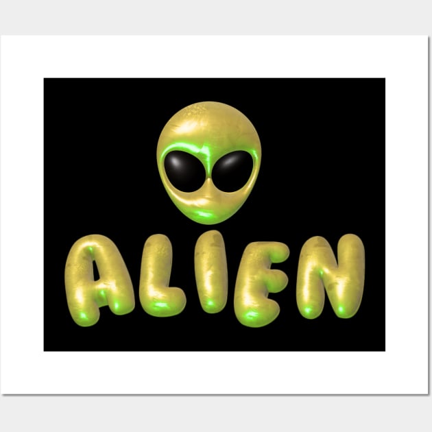 Alien Gold Wall Art by From The Mind